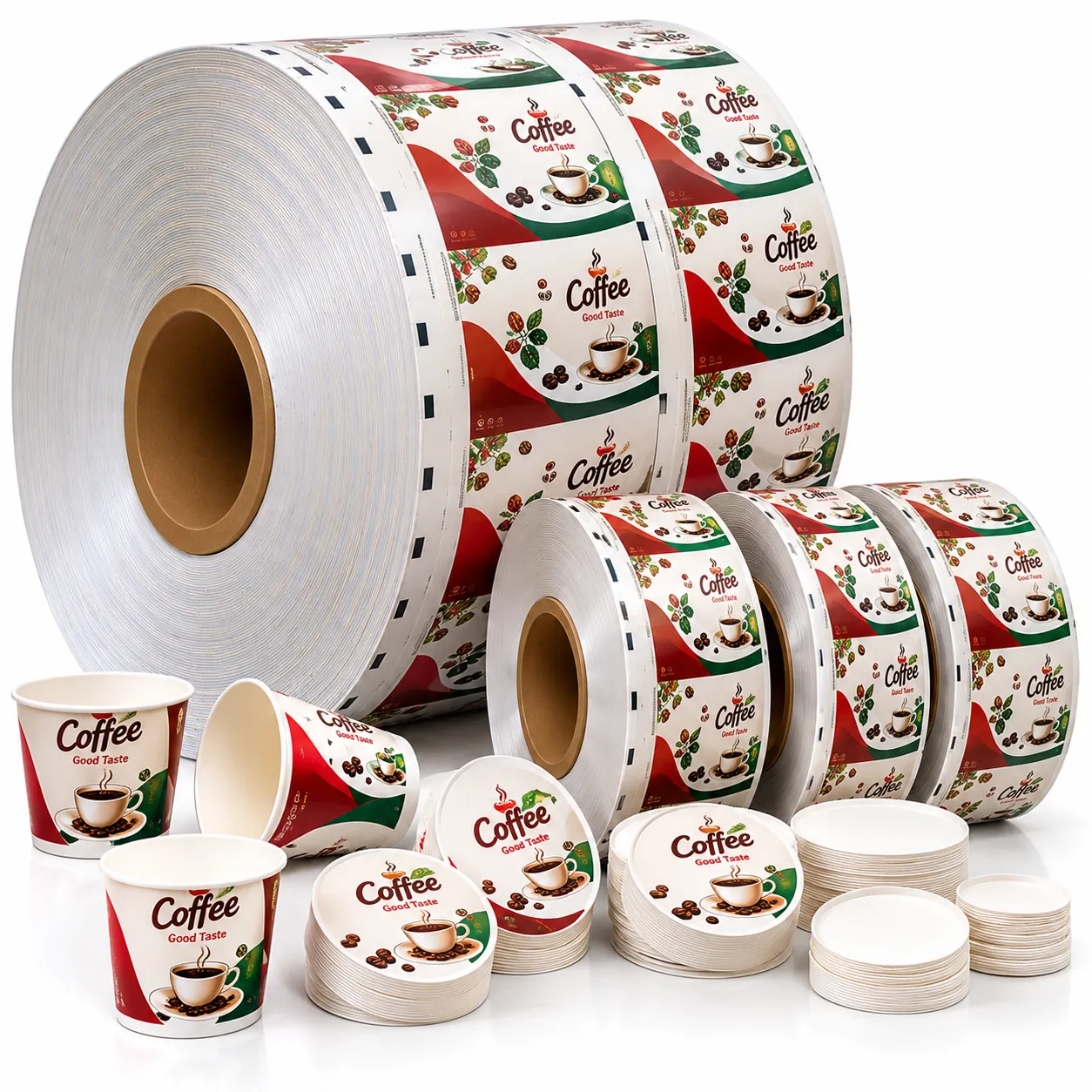 Paper Cup Bottom Slitting Machine finished roll sample 1 Paper Cup Bottom Slitting Machine finished roll sample 1