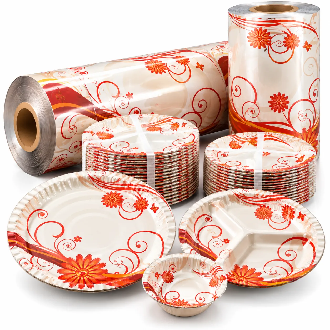 Paper cups plates and tissue products