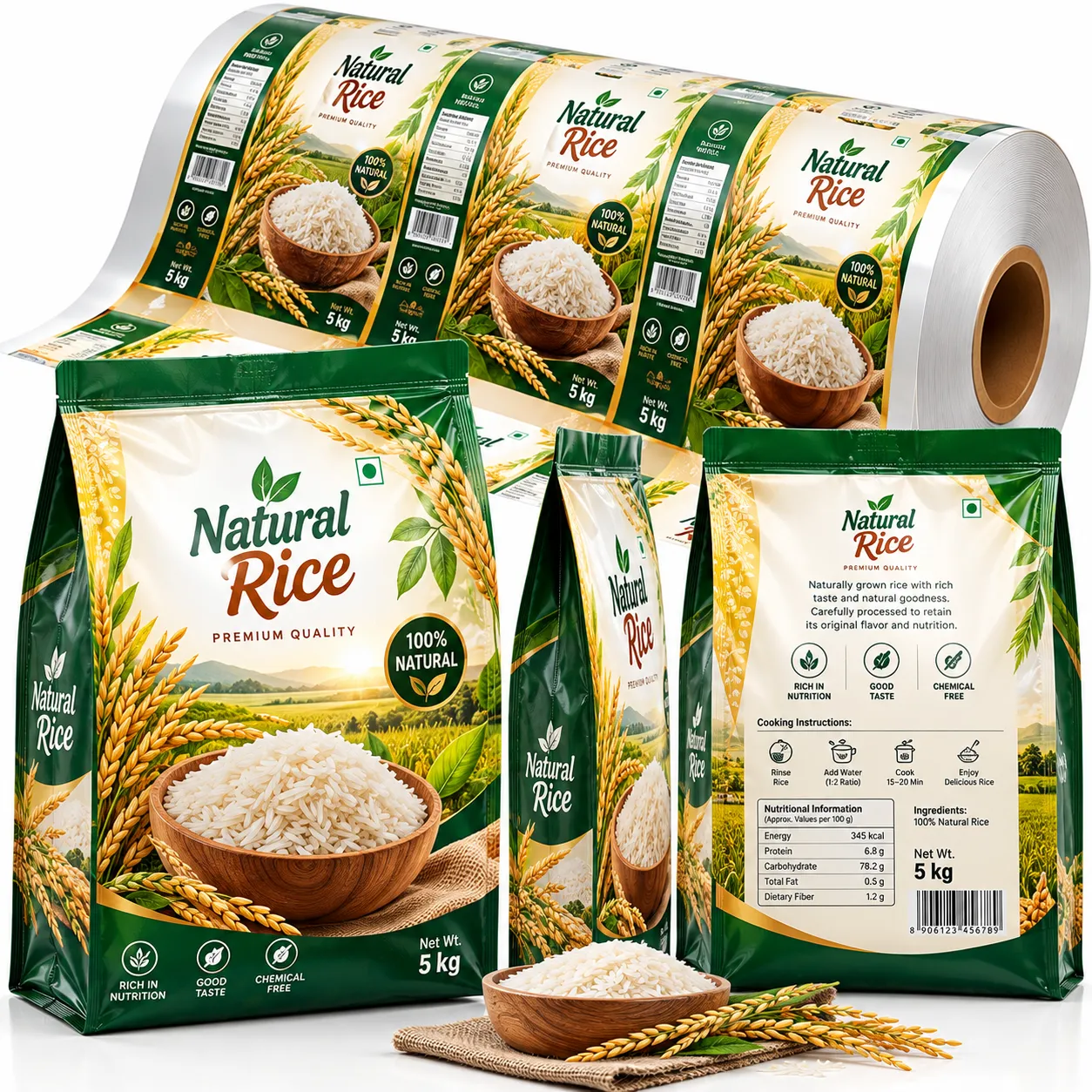 Rice Bag Gusset Pouch Making Machine sample 3