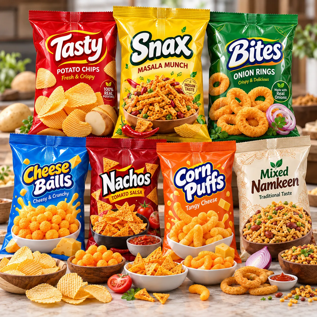 Snack Center Seal Pouch Making Machine application 3