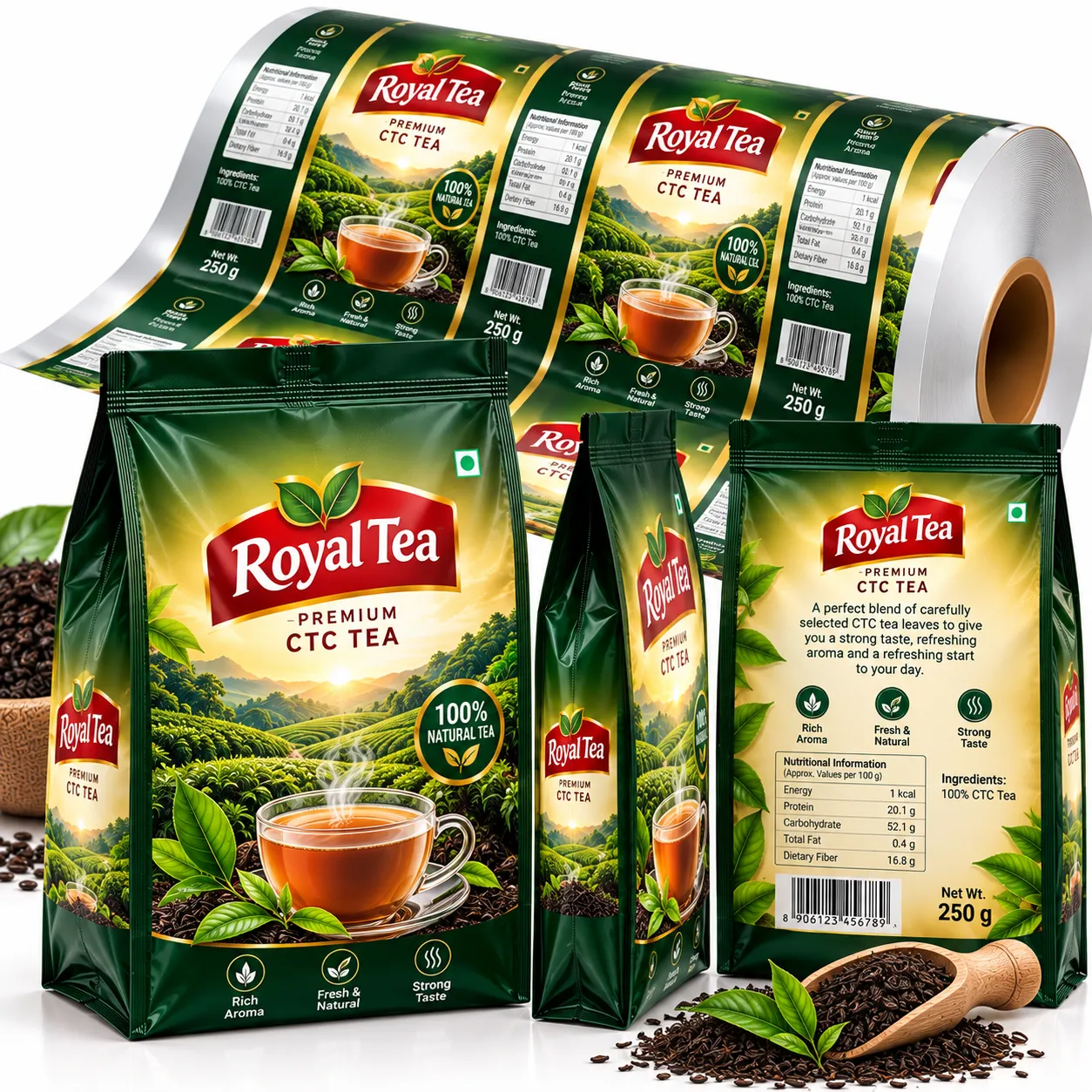 Tea Gusset Pouch Making Machine sample 1