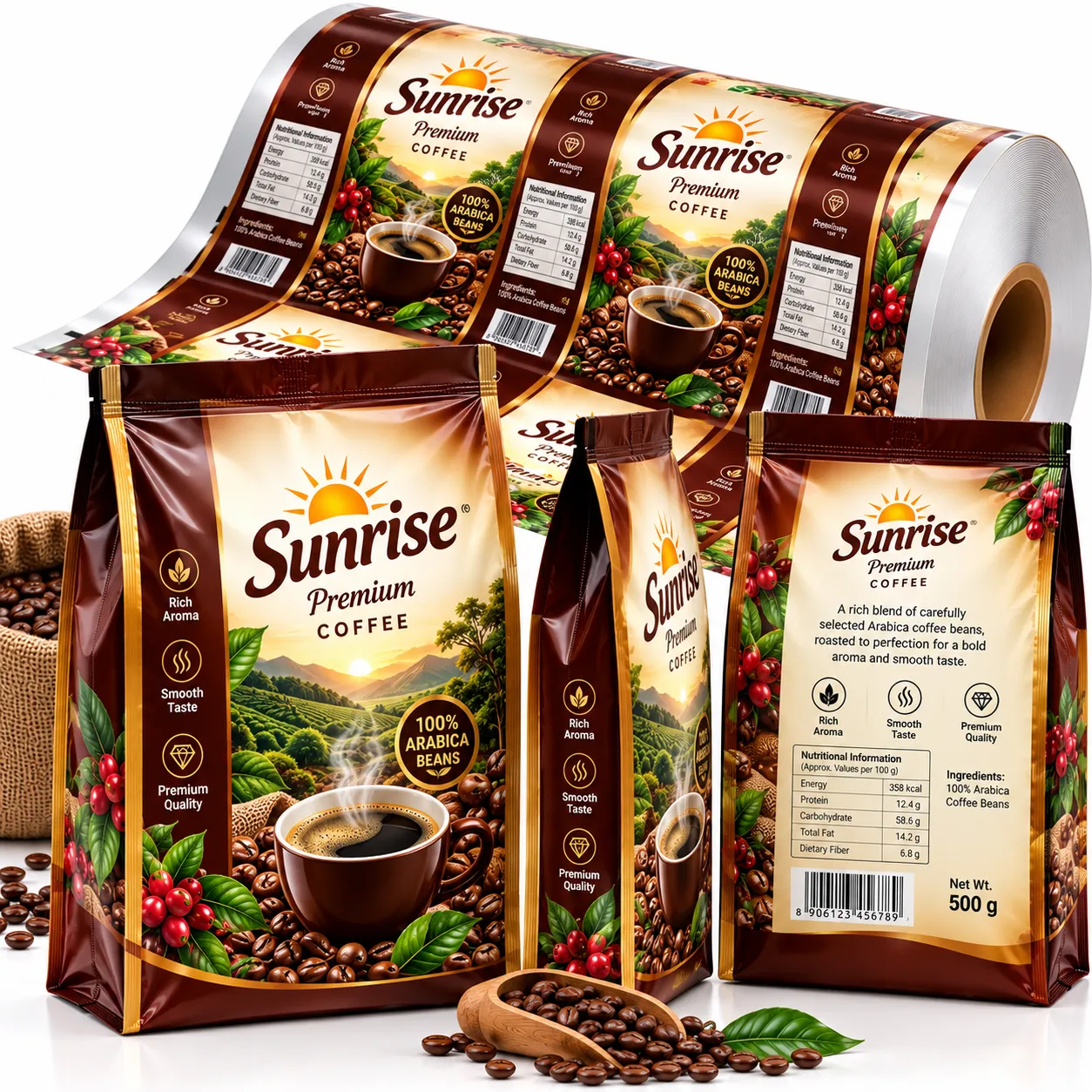 Tea Gusset Pouch Making Machine sample 2