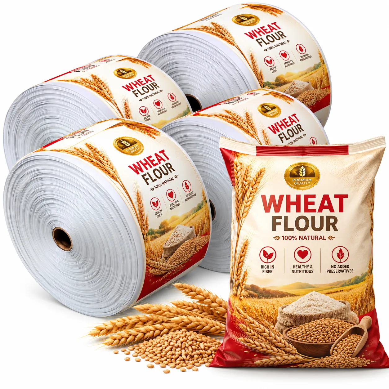 Wheat Bag Flexographic Printing Machine application 1